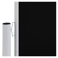 vidaXL Seitenmarkise 180 x 1200 cm Schwarz Polyester