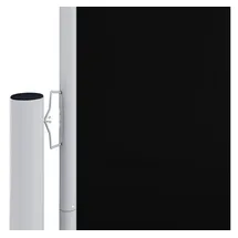 vidaXL Seitenmarkise 180 x 1200 cm Schwarz Polyester