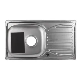 NINDO Edelstahl Spüle `Hemera l' rechteckig Ablage