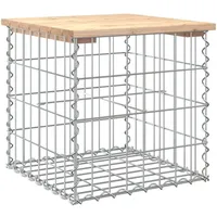 Furnicato Gartenbank aus Gabionen 43x44x42 cm Massivholz Kiefer