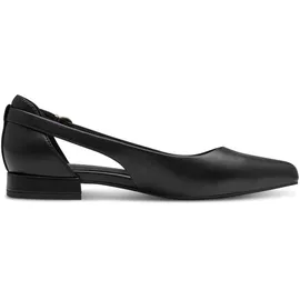 Marco Tozzi Damen Ballerinas Spitz Vegan, Schwarz (Black), 38 EU - 38 EU