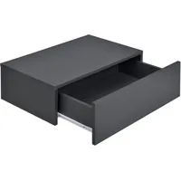 [en.casa] Nachtschrank Oslo 46 x 30 x 15 cm Dunkelgrau