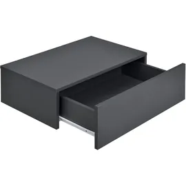 [en.casa] Nachtschrank Oslo 46 x 30 x 15 cm Dunkelgrau