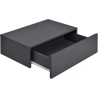 [en.casa] Nachtschrank Oslo 46 x 30 x 15 cm Dunkelgrau