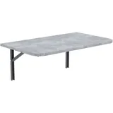 AKKE Klapptisch Wandklapptisch Esstisch - Klappbar Faltbar Platzsparend - Abgerundete Ecken - 80cm x 40cm - Beton