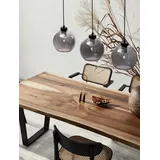 Nova Luce Palmer 3-flg. 70 cm schwarz, Rauchiggrau