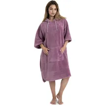 MY HOME Badeponcho MY HOME "Lillou, Surfponcho ideal für Sauna, Spa & im Urlaub" Gr. L, lila (mauve), L:120cm, Microfaser, Hausmäntel, weich und kuschelig, plüsch, Fleece, Unisex, für Damen und Herren