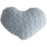 Atmosphera Kissen Herz 28 x 36 cm Grau