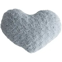 Atmosphera Kissen Herz 28 x 36 cm Grau