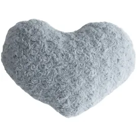 Atmosphera Kissen Herz 28 x 36 cm Grau