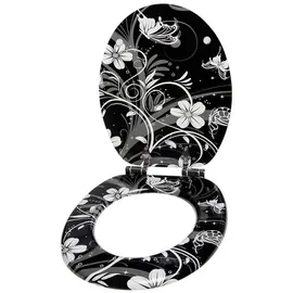 Sanilo WC-Sitz White Flower Schwarz