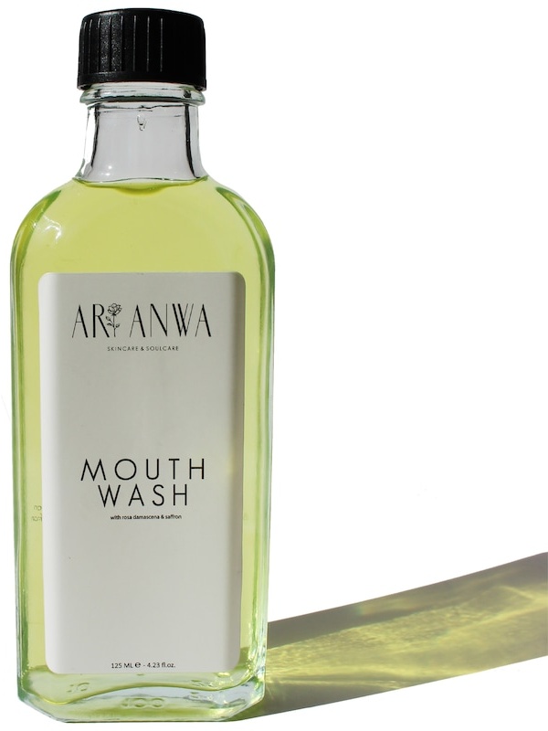 ARI ANWA Skincare Mouthwash Rose | Mundwasser mit Rosenwasser & Safran Zahnpasta 125 ml 