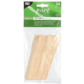Papstar Snack-Gabeln Holz 12,1 cm 500 St.