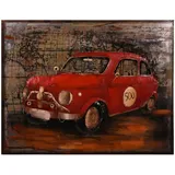 Garden Pleasure Wandbild 3D rotes Auto, Metall