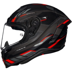 Nexx X.R3R Precision Helm, zwart-rood, XS Voorman