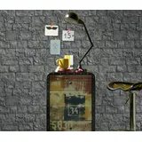 Erismann Vliestapete Stein grau 10,05 x 0,53 m