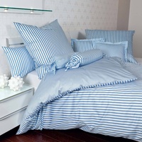 Janine Bettbezug einzeln 240x220 cm  Streifen-Bettwäsche modern classic hellblau