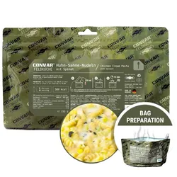 CONVAR FELDKÜCHE Huhn Sahne Nudeln - Survivalnahrung (Gr 150g)