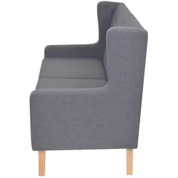 vidaXL Sofa 2-Sitzer Stoff Grau