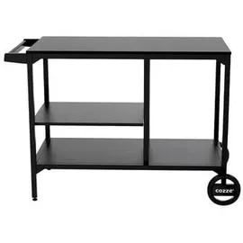 cozze Beistelltisch 90 x 115 x 60 cm Stahl Schwarz