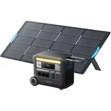 Anker SOLIX F2000 Solargenerator, 767 GaNPrime PowerHouse 2048Wh mit 1x 400W Solarpanel, tragbare Powerstation mit 2300W AC Ausgang und LifePO4 Akku für Zuhause, Camping, Wohnmobil