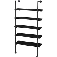 Mendler HWC-C45 Bücherregal 165 x 80 x 28 cm Dunkelgrau