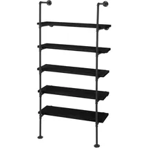 Mendler HWC-C45 Bücherregal 165 x 80 x 28 cm Dunkelgrau