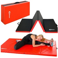 eyepower Fitnessmatte XL Weichbodenmatte 200x100x5cm Faltbare Turnmatte, Weichbodenmatte rot schwarz