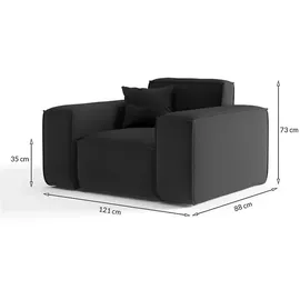 Fun Möbel Sofaset Designersofa CELES PREMIUM 3-1-1 in Stoff Scala Senfgelb - Gelb