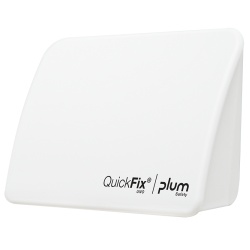 Plum QuickFix Pflasterspender UNO, weiß, Pflaster entpacken sich beim Herausziehen von selbst, 1 Spender - ohne Befüllung
