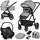 lionelo BIANKA Kinderwagen 3 in 1 bis 22 kg Babywanne Autositz Zusammenlegbar, Reise-System, Einstellung der Rückenlehne, Räder 360o Stoßdämpfer, Verdeck XXL