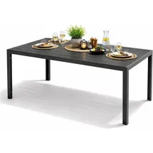 Mojawo Gartentisch 180 x 90 x 74 cm Anthrazit/Grau