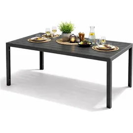 Mojawo Gartentisch 180 x 90 x 74 cm Anthrazit/Grau