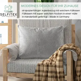Selfitex Couchkissen 60 x 80 cm Grau