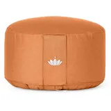 Lotuscrafts® Meditationskissen, Extra-hoch mit 20 cm Sitzhöhe, Yoga Kissen mit Dinkelfüllung, Yogakissen Rund, Bodenkissen Rund, Yogakissen Meditationskissen, Bezug waschbar, GOTS Zertifiziert