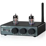 AIYIMA T1PRO Röhrenvorverstärker Verstärker Heim-Audio-Vorverstärker Mini-Vakuum-Vorverstärker-Empfänger Bluetooth 5.1 QCC3040 APTX-HD Mit Bass-Höhen-Klangreglern und 12-V-Triggerausgang