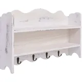 vidaXL Wandgarderobe 50 x 10 x 30 cm Weiß
