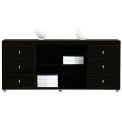 Aktenschrank Sideboard Lederschrank Büroschrank Schrank Lederüberzug Lederoptik Büroausstattung Büromöbel Bürozubehör Padova Jet-Line