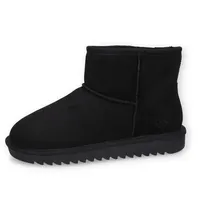 Dockers by Gerli Damen Combat Boots, Frauen Stiefeletten,warm gefüttert,Winterschuhe,Stiefel,Bootee,Booties,halbstiefel,schwarz,42 EU - 42 EU