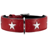 Hunter MAGIC STAR Hundehalsband, mit Sternen, Leder, weich, 55 schwarz