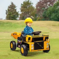 aiyaplay Elektrischer Traktor mit Schaufel 12 V Gelb