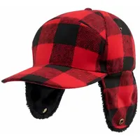 Brandit Textil Lumberjack Winterkappe Rot/Schwarz