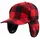 Brandit Textil Lumberjack Winterkappe Rot/Schwarz