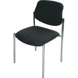 Besucher-Stuhl STYL chrom/schwarz