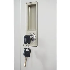 Mendler Boston T163 Garderobenschrank 180x30x50cm grau