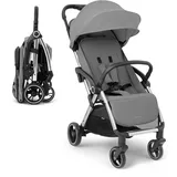 KIKKABOO Kinderwagen, Buggy Eden 22 kg, automatisches Falten, Neigungsposition, Ultraleicht, Kompakt, Grau