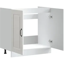 vidaXL Spülenunterschrank Kalmar 80 x 46 x 81,5 cm Hochglanz Weiß