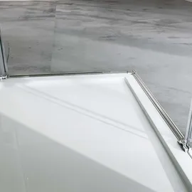 mai & mai Eckdusche mit Pendeltür rechts 80 x 90 cm transparent Klarglas R01