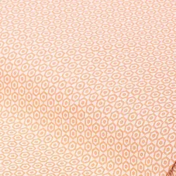 Baumwollstoff Grafik Sechseck "Lena", weiß-apricot