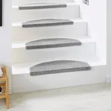 Andiamo Stufenmatte »Casablanca, Made in Netherlands«, halbrund, 6,5 mm Höhe, Uni Farben, selbstklebend, strapazierfähig, 15 Stück in einem Set grau